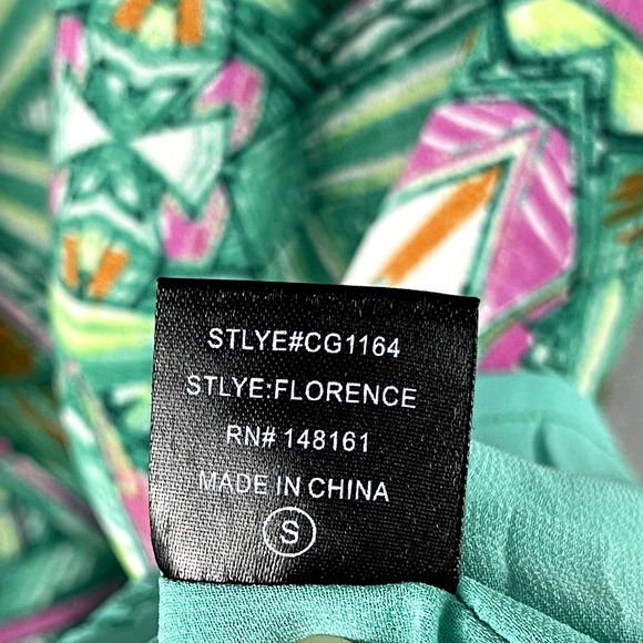 Buddy Love Florence Dress Womens Small Geometric Patterned Colorful Flowy Artsy - Picture 8 of 14